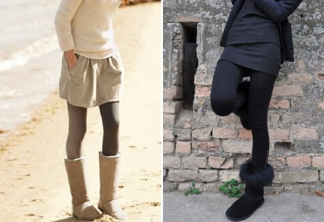 с чем носить женские угги