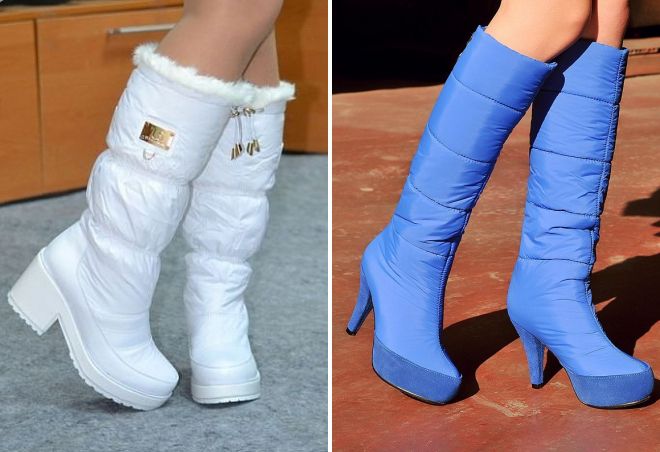 женские дутики на зиму