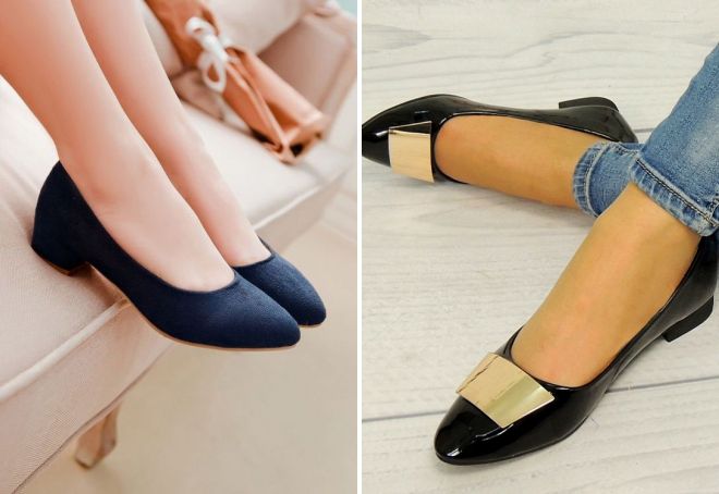 черные туфли лодочки на каблуке