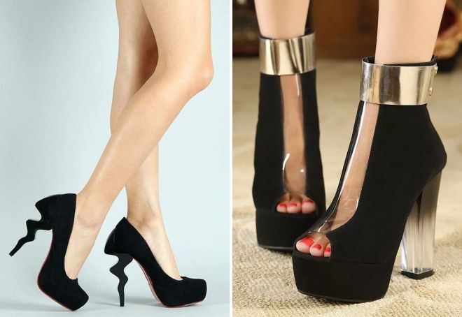 туфли черного цвета на каблуке