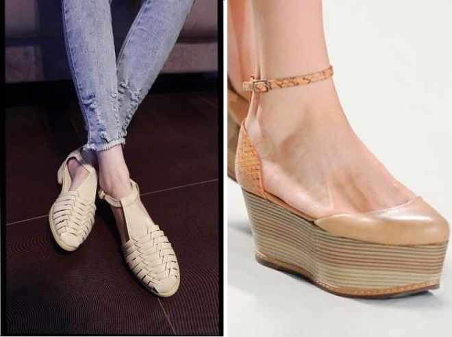 закрытые женские сандалии