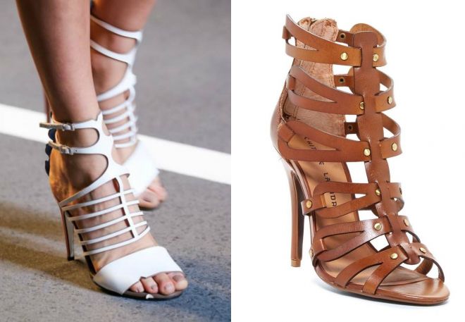 высокие женские сандалии