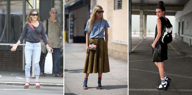 сандалии с носками