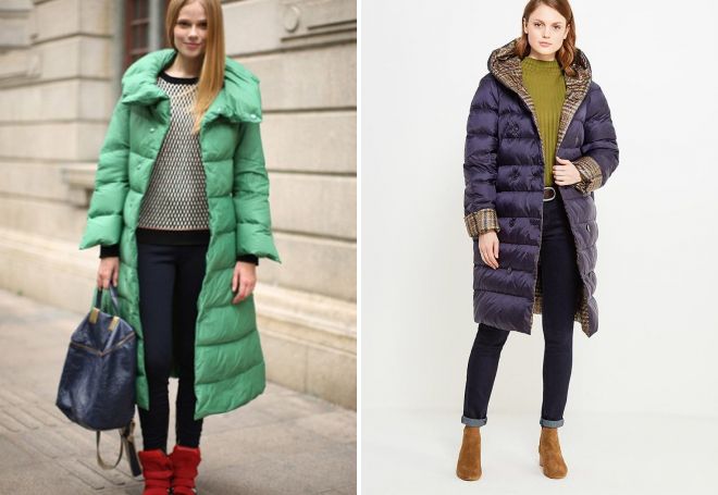  длинный зимний пуховик