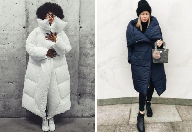 длинный пуховик одеяло