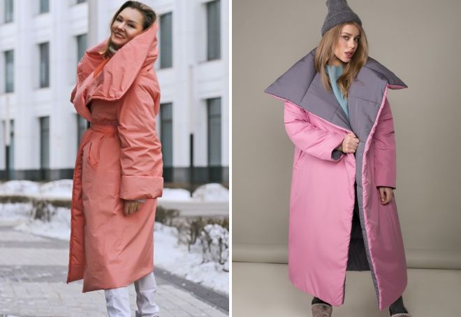 длинные пуховики в пол