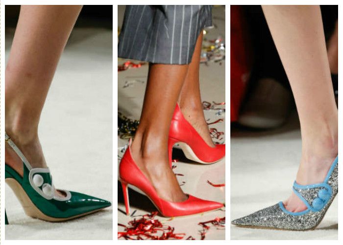 Модная обувь лето: туфли с острым носком
