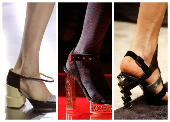 Модная обувь: необычная форма каблука