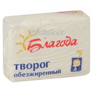 Благода обезжиренный творог калорийность