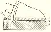 Рис. 51. Конструкция обуви полусандального (доппельного) метода крепления