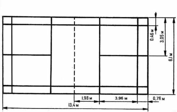 Поле для бадминтона схема